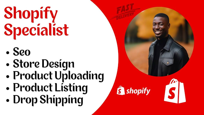 Gig Preview - Shopify expert for high converting dropshipping store setup SEO