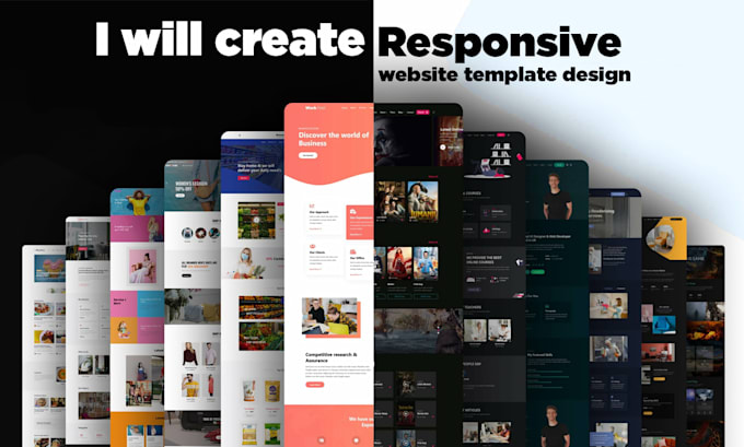 Gig Preview - Create custom website templates design for your business