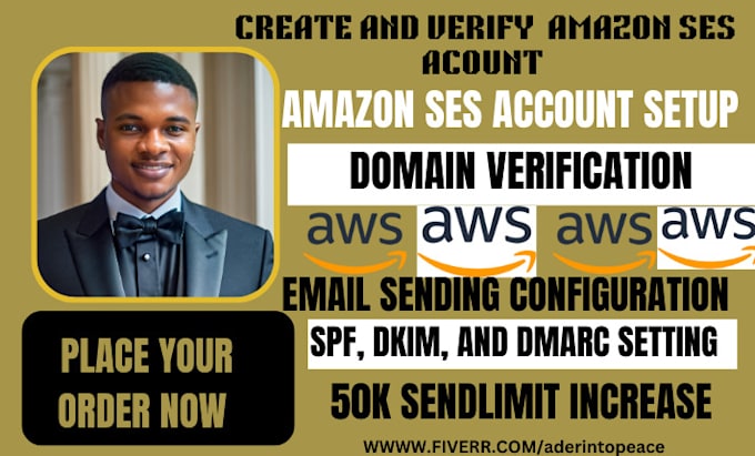 Gig Preview - Setup your amazon ses account with domain verification