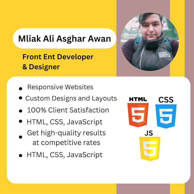 Gig Preview - Do frontend web development in HTML CSS javascript