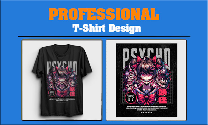 Bestseller - create a custom anime tshirt design for you