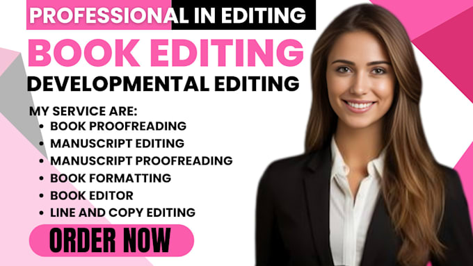 Gig Preview - Edit, format, proofread your book manuscript developmental edit, kdp formatting