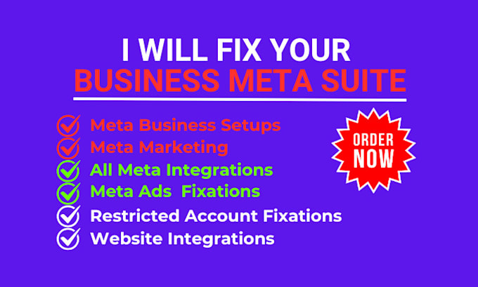 Gig Preview - Be meta business suite expert and fix restricted ad account