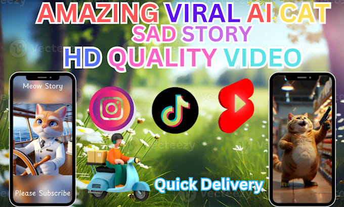 Gig Preview - Create viral ai cat sad story shorts for your youtube channel