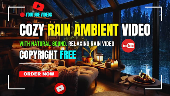 Gig Preview - Create cozy ambient rain video for youtube channel