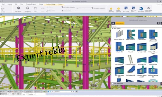 Gig Preview - Do structural design of steel, concrete or wood structures in tekla structure