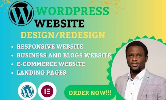 Gig Preview - Create design redesign modern wordpress website development elementor pro