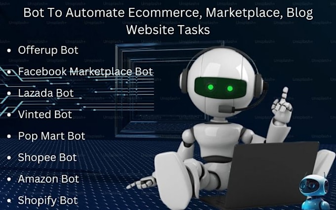 Gig Preview - Build automation bots for ecommerce, marketplace, pokemon centre, pokemon card