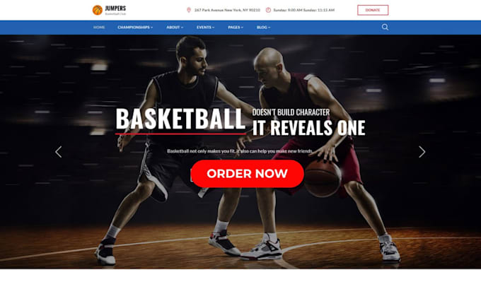 Gig Preview - Create a basketball, football academy website, soccer academy website