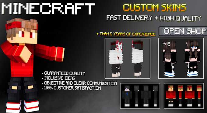 Bestseller - create the best custom minecraft skin or edit your skin