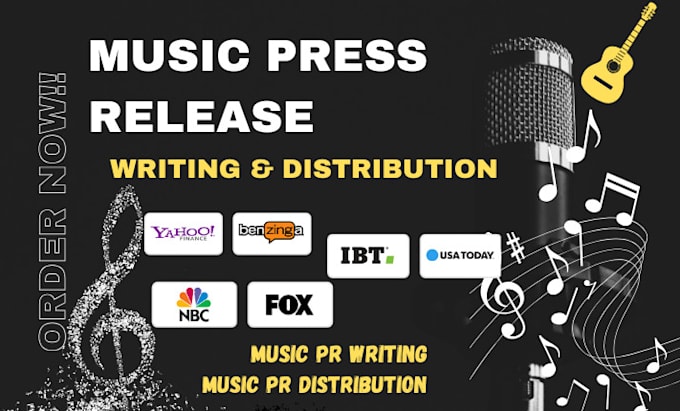 Gig Preview - Write music press release, do music press release distribution, music promotion