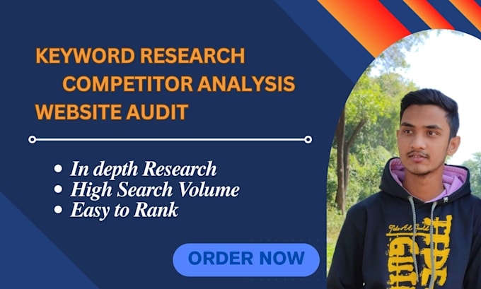 Gig Preview - Do keyword research competitor analysis SEO audit for sites