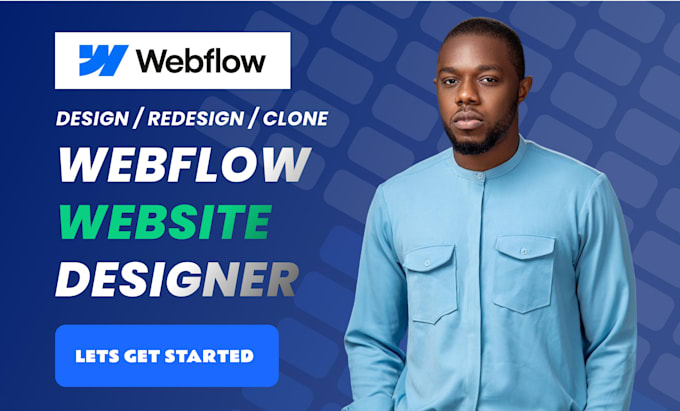 Gig Preview - Figma to webflow website design clone copy duplicate website to webflow website