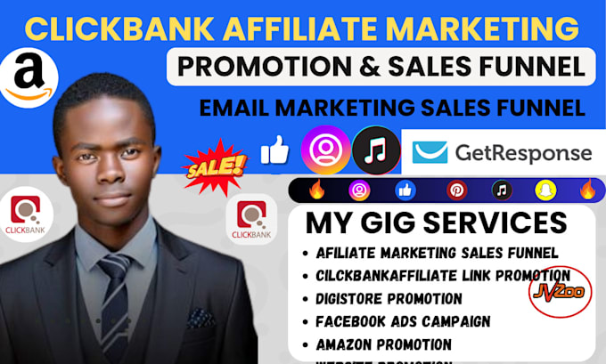 Gig Preview - Promote pinterest clickbank affiliate marketing link promotion sales funnel