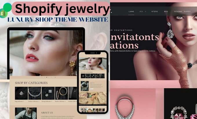 Gig Preview - Design a shopify clothing jewelry, fashion website or shopify dropshipping store