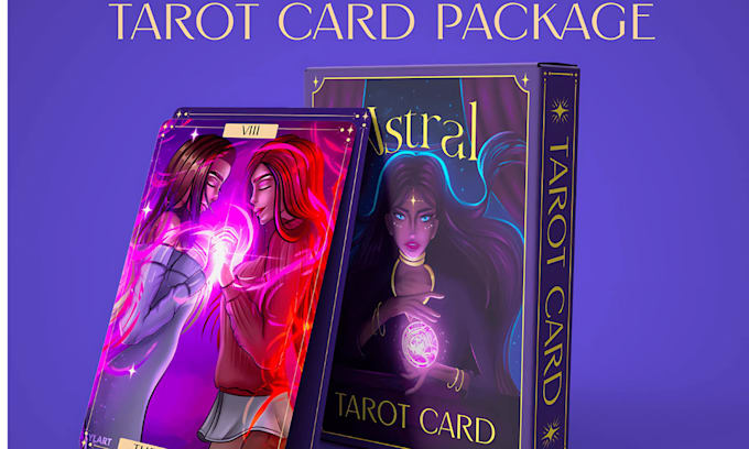 Gig Preview - Design tarot oracle zodiac card game illustration, art nouveau, tcg card deck