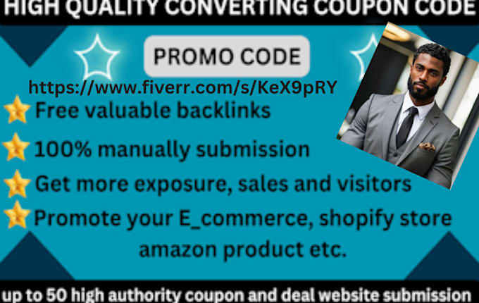 Bestseller - manually submit coupon to 50 popular deal sites, website coupon code submissions