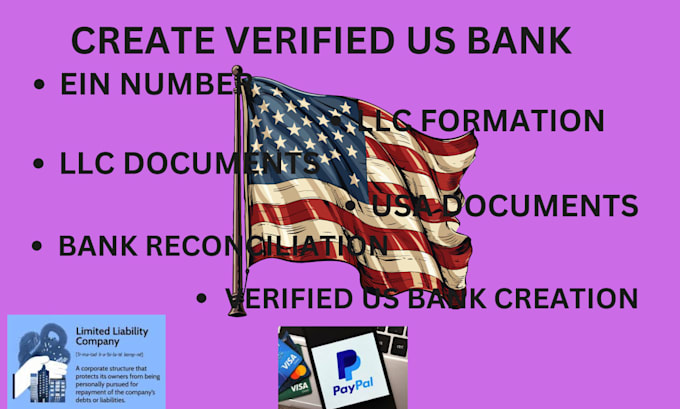 Gig Preview - Create a verified USA bank account for your crowdfunding campaign and business