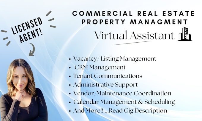 Gig Preview - Be your commercial real estate virtual assistant