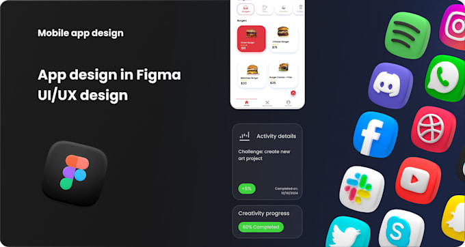 Gig Preview - Design mobile app in figma