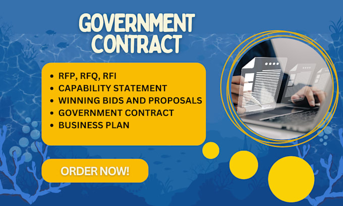 Gig Preview - Prepare winning bid proposal rfp rfi rfq government contract