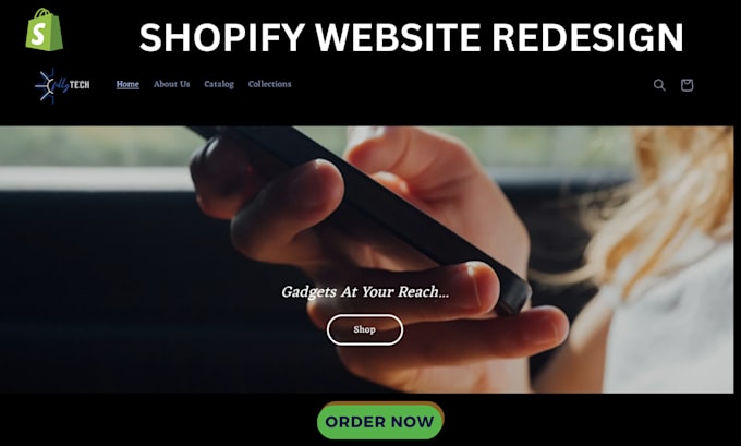 Gig Preview - Shopify website redesign shopify website redesign shopify store redesign shopify