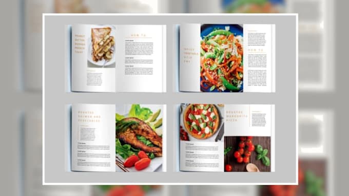 Gig Preview - Design format recipe cookbook journal workbook layout design for print and ebook