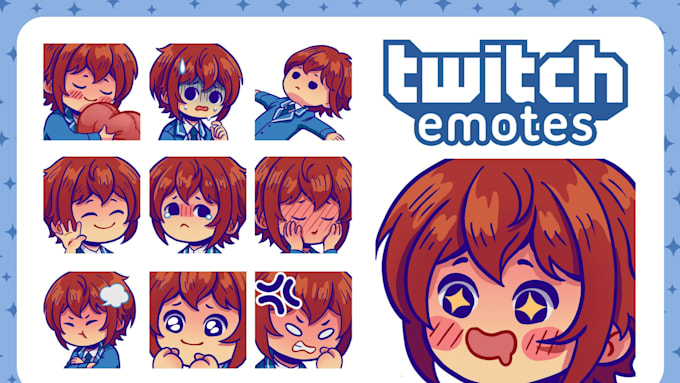 Gig Preview - Do live2d anime vtuber model twitch emotes pngtuber animated and statics designs