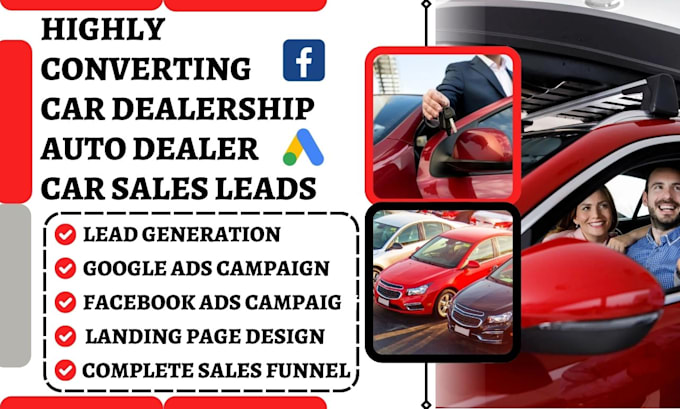 Gig Preview - Generate car dealership leads auto dealer car rental car sales auto sales leads