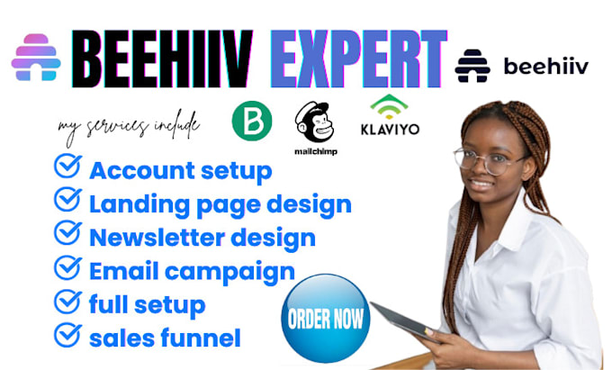 Gig Preview - Do high impact beehiiv newsletters and landing pages for maximum engagement