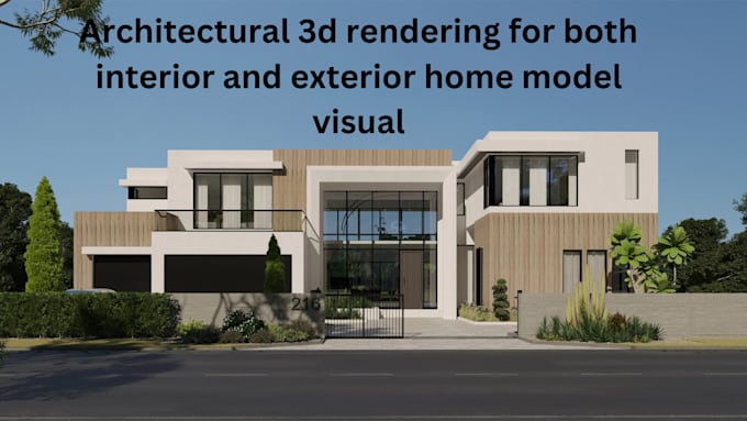 Gig Preview - Do architectural 3d rendering for both interior and exterior home model visual