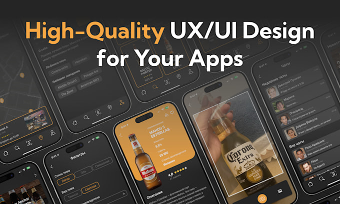 Gig Preview - Create stunning user friendly mobile app UX UI  design