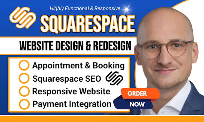 Gig Preview - Build squarespace website design redesign squarespace website development SEO