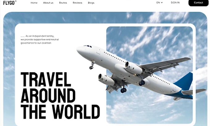 Gig Preview - Design travel website, tax website, redesign your travel website