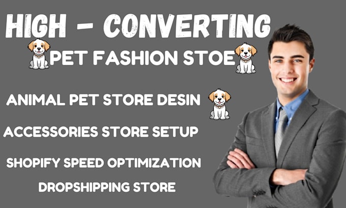 Gig Preview - Design shopify dropshipping store on pet bag fashion shopify website boost sales