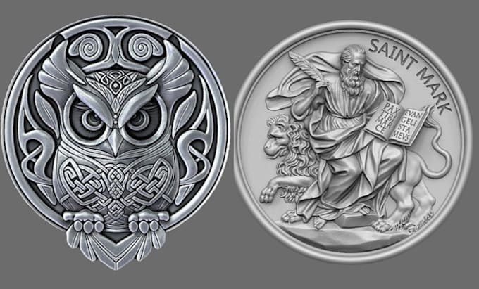 Gig Preview - Sculpt 3d bas relief, 3d coin model, 3d miniature, 3d modelling for 3d printing