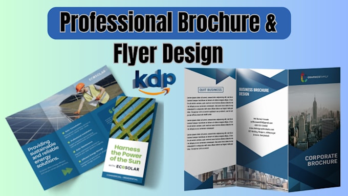 Bestseller - design a professional kdp business brochure, postcard or flyer for your company