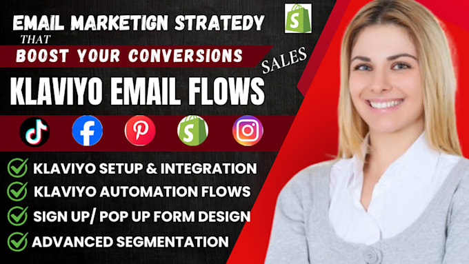 Gig Preview - Setup your klaviyo ecommerce marketing flows or sms marketing