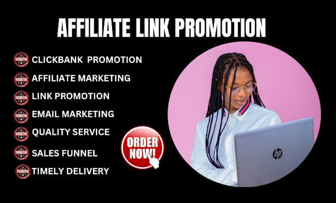 Gig Preview - Clickbank affiliate link promotion, affiliate marketing redbbuble link promotion