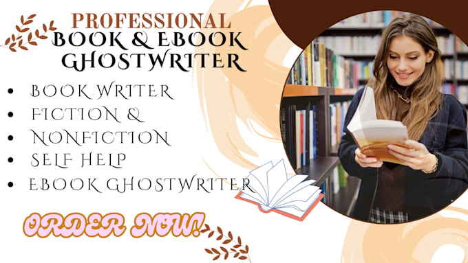 Gig Preview - Ghostwrite your 70k fiction and non fiction ebook and book writer