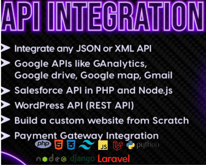 Gig Preview - Integrate custom CRM API, web API woocommerce rest api json api soup api web app