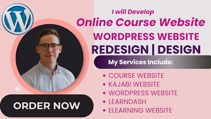 Bestseller - develop online course website, course website, wordpress website design, lms