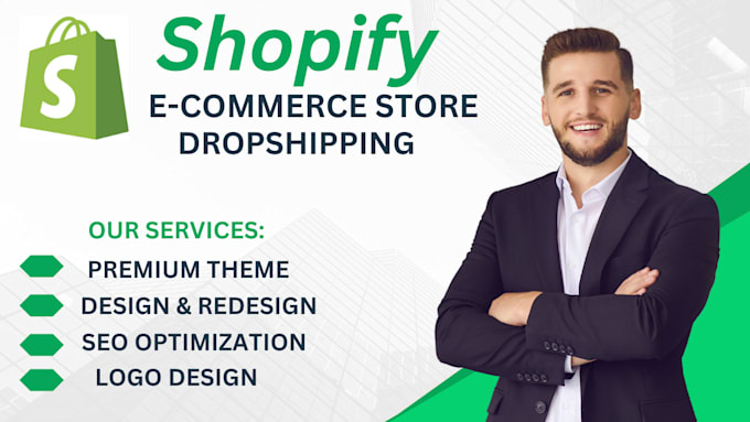 Gig Preview - Do shopify website redesign shopify dropshipping store design shopify website