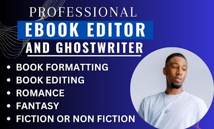 Gig Preview - Fiction non fiction ghostwriter, book formatting, ebook writer, self help ebook