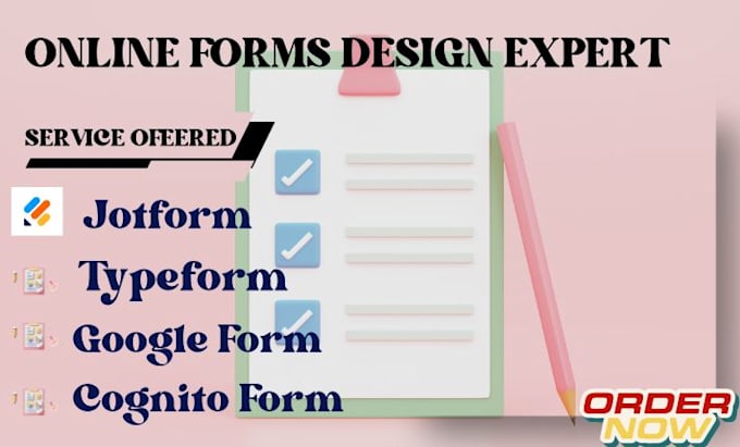 Gig Preview - Create custom jotform, google form, online surveys, typeform