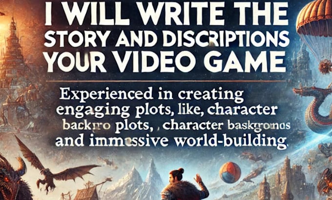 Bestseller - write, create an engaging video game script for your trailer