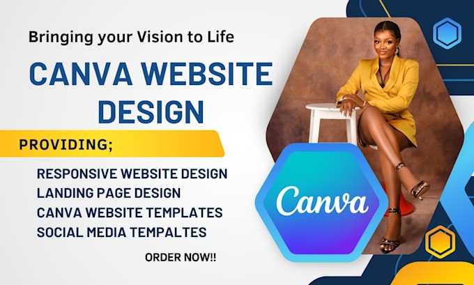 Gig Preview - Create canva website design canva website redesign canva templates landing page