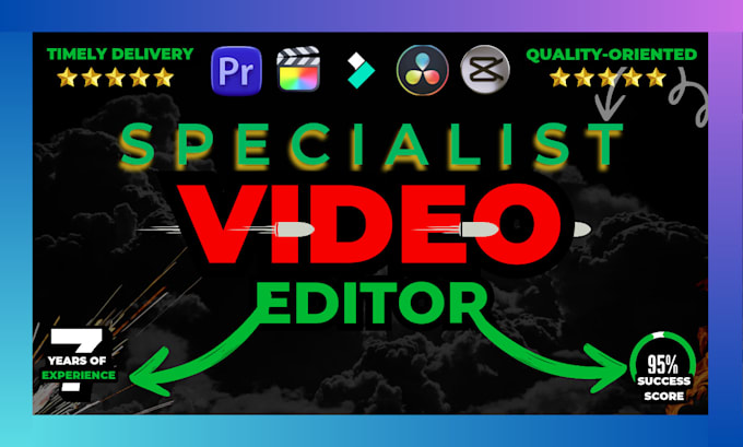 Gig Preview - Be your youtube and social media video editor