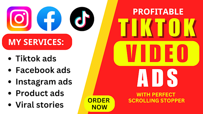 Gig Preview - Create dropshipping video ads for tiktok video ads, facebook ads, tik tok ads