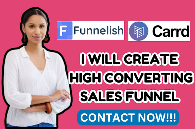 Gig Preview - Design or clone funnelish landing page, carrd website, sales funnel